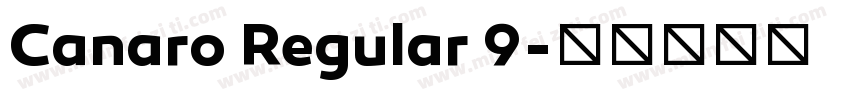 Canaro Regular 9字体转换